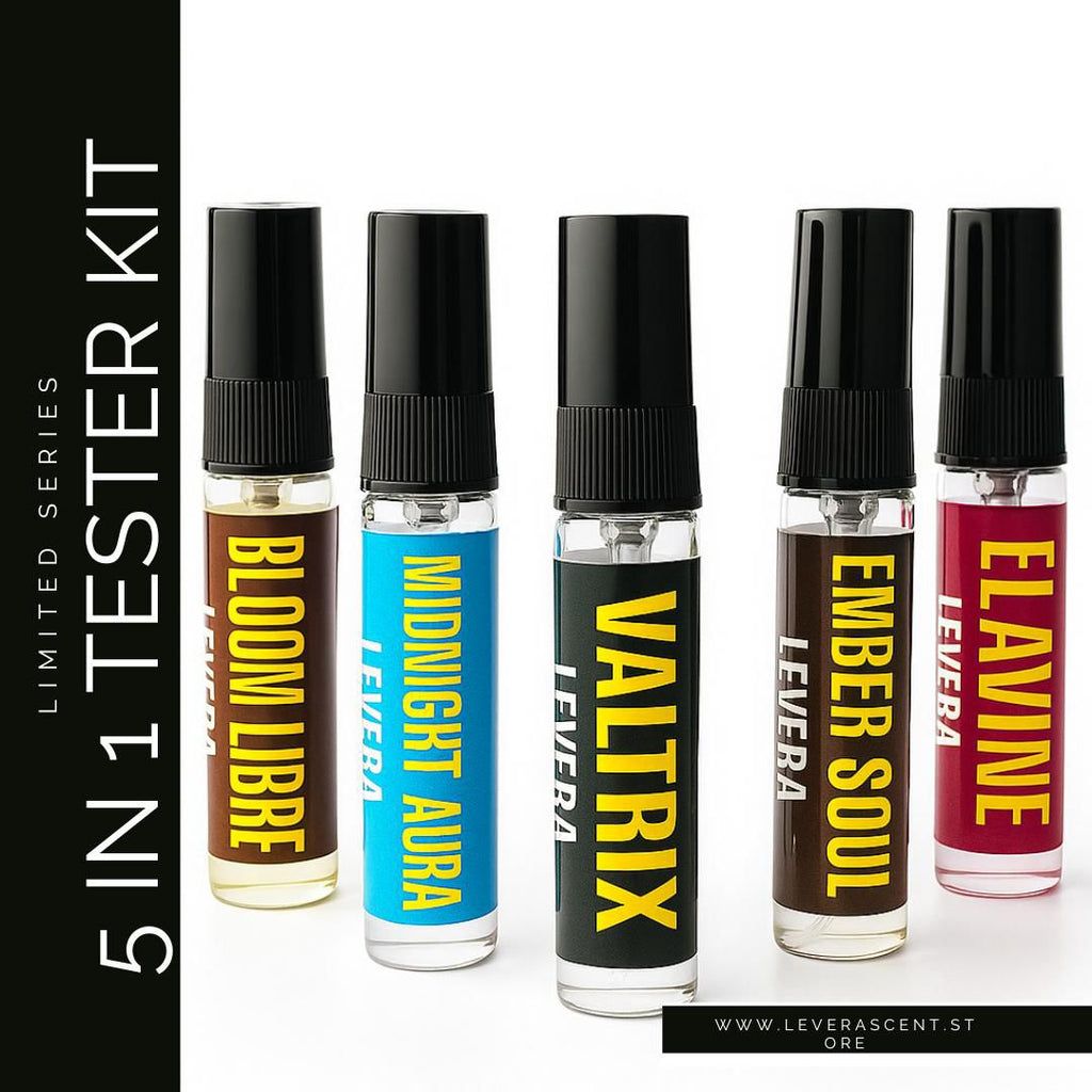 Levera 5-in-1 Premium Tester Kit .Discover the Essence of Luxury -Try Before you own.